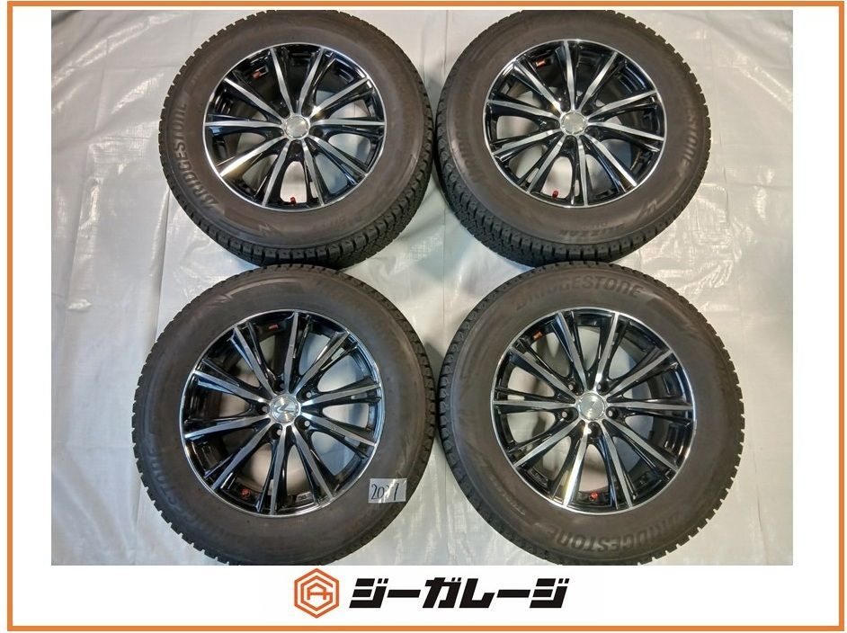中古 ウェッズ 17インチ アルミホイール＆スタッドレスタイヤ 1台分4本セット (ホイールサイズ) 7.0J-17 +42 5/114.3 (スタッドレスタイヤ) ブリヂストン DM-V3 225/65R17 102Q ハリアー エクストレイル 送料無料