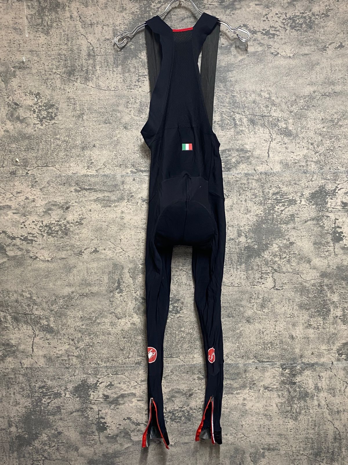 KB267 カステリ CASTELLI ロッソコルサ ROSSO CORSA ビブタイツ 黒 S 