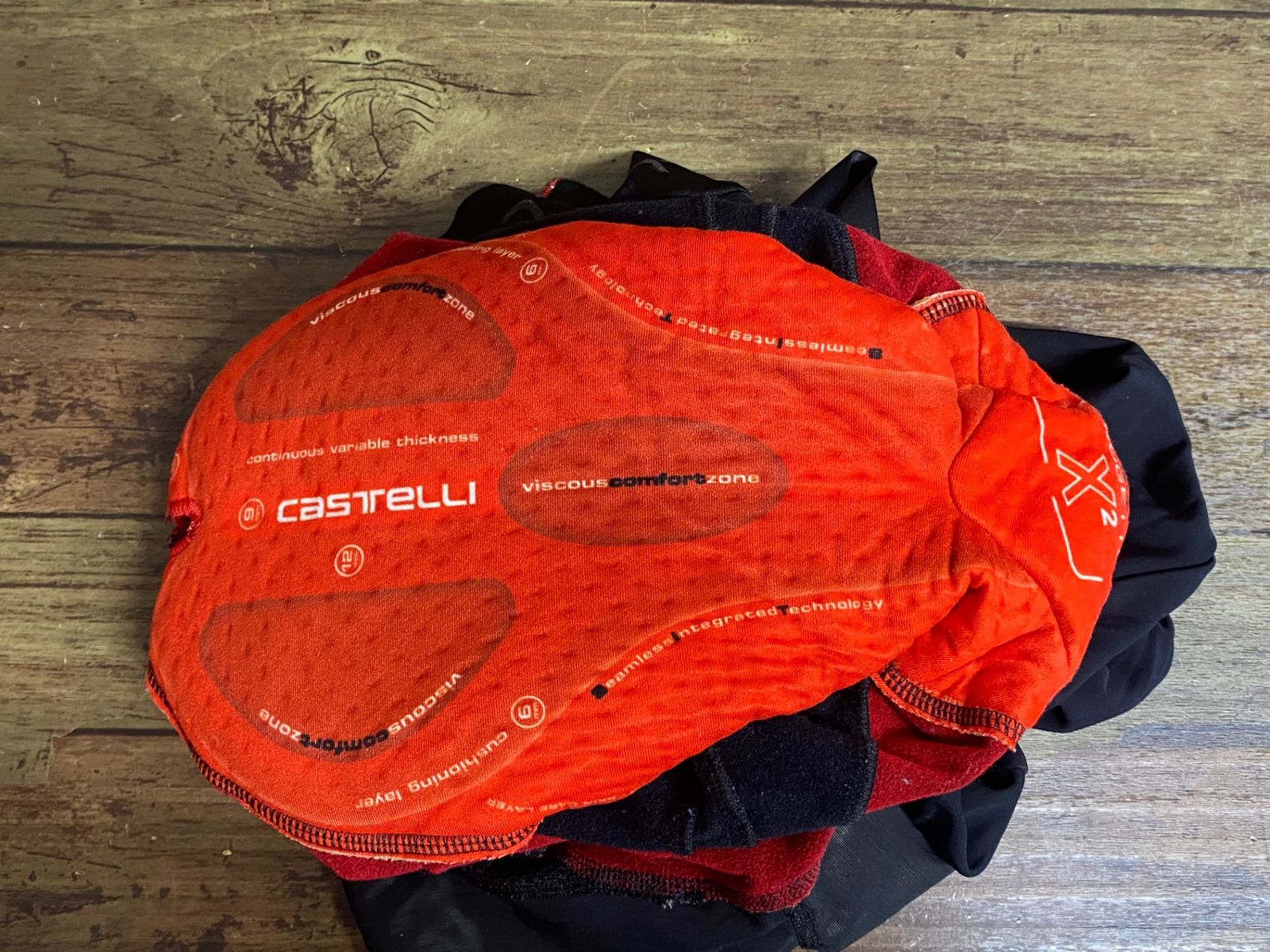 KB267 カステリ CASTELLI ロッソコルサ ROSSO CORSA ビブタイツ 黒 S