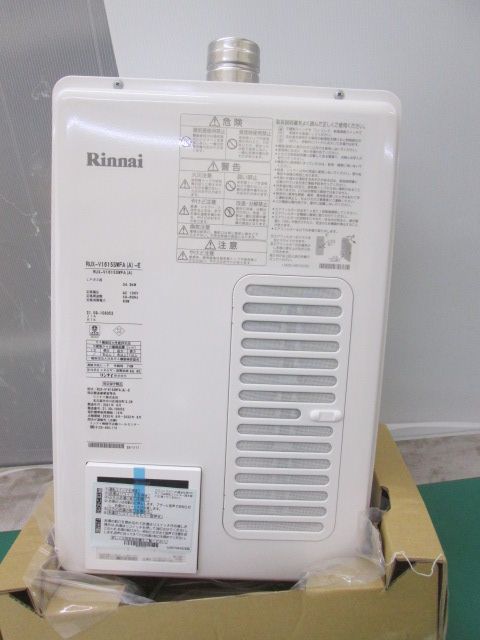 未使用 リンナイ ガス給湯器 RUX-V1615SWFA(A)-E 16号 給湯専用 LPガス用 台所リモコンは本体に組込(0423AI)7AT-13S