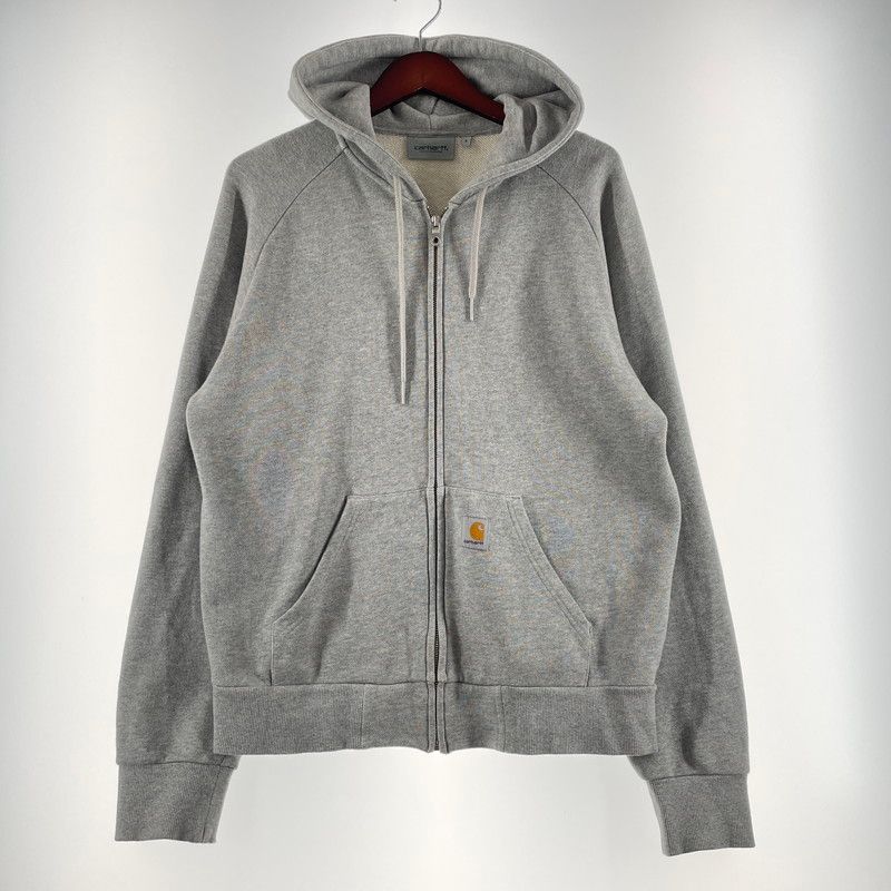 【中古品】 Carhartt WIP カーハート ワークインプログレス HOODED SQUARE LABEL JACKET A201011 フーディ スクエア ラベルジャケット トップス フルジップパーカー 【145-260523-ko-12-tei】