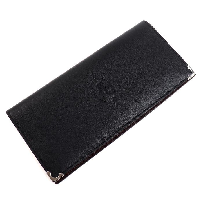 CARTIER カルティエ マスト ドゥ カルティエ 札入れ ブラック L3000583 メンズ 中古 美品