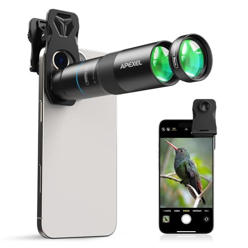 APEXEL 望遠とマクロ一体化 10Xスマホ望遠レンズ+200mmスマホマクロレンズ 遠距離撮影も細部撮影もできる 超高コスパ 最新EDレンズ採用超 コンパクトで軽量 持ち運び易い 使用簡単主流のスマホに対応する(TM10)kk