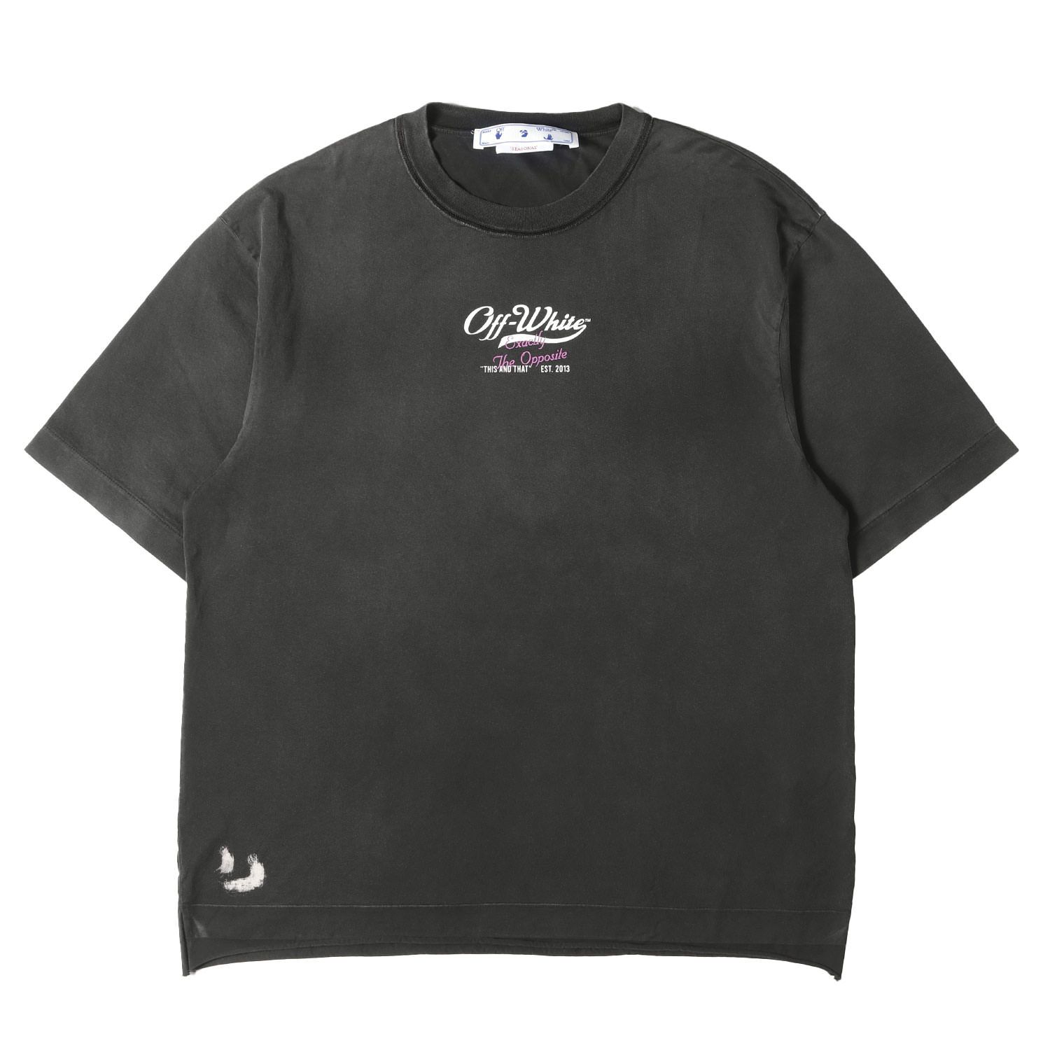 OFF-WHITE オフホワイト Tシャツ ブラック 黒 サイズ:M | 23SS ヴィンテージ加工 グラフィックロゴ Tシャツ | トップス カットソー 半袖【メンズ】【中古】