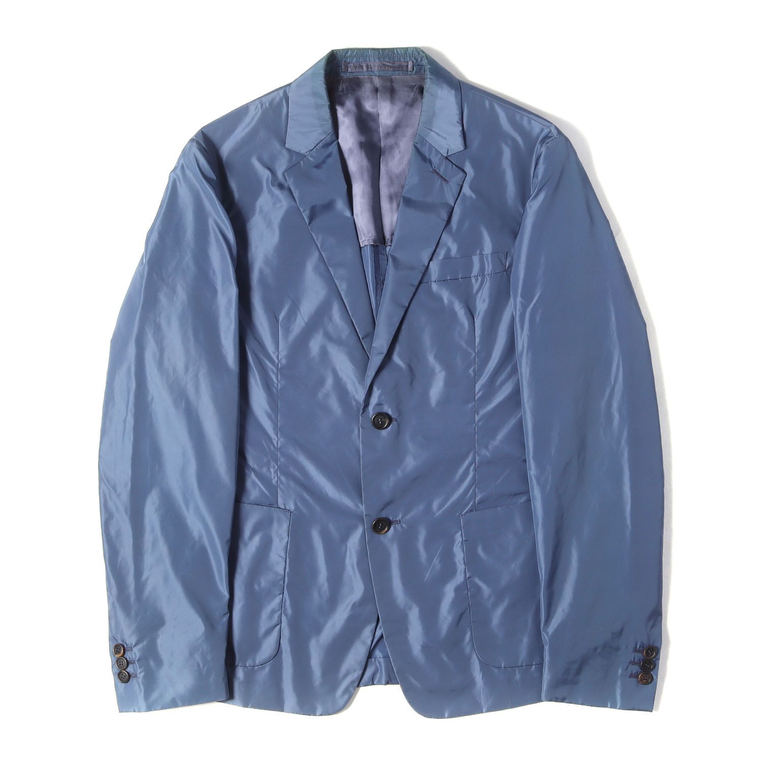 PRADA SPORTS プラダスポーツ ジャケット ブルー サイズ:46 | ノッチドラペル ナイロン 2B テーラードジャケット (SD010H S112 Q04) | アウター ブレザー 上着【メンズ】【中古】