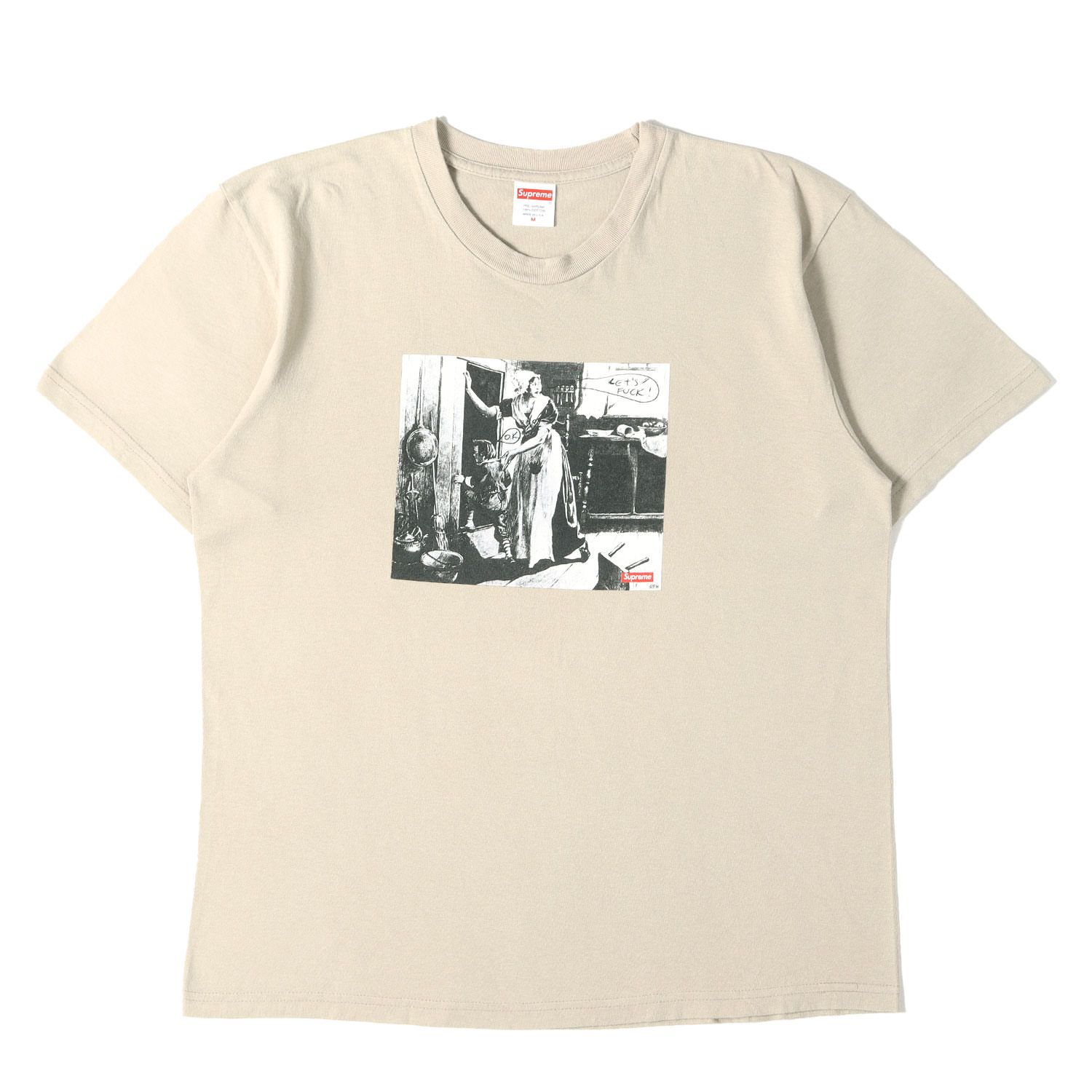 Supreme シュプリーム Tシャツ カーキ サイズ:M | Mike Kelley フォトコラージュ Tシャツ (Supreme Hiding From Indians Tee) | トップス カットソー 半袖【メンズ】【中古】