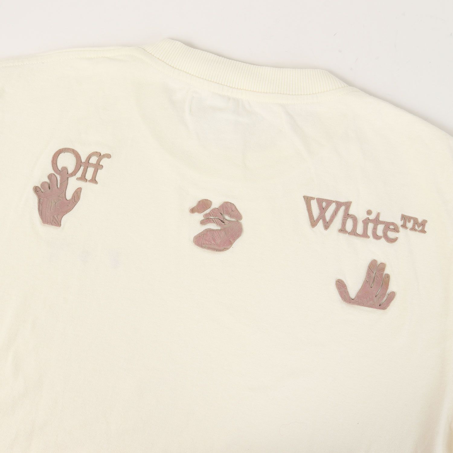 美品】OFF-WHITE オフホワイト Tシャツ クリーム サイズ:L | 20SS 