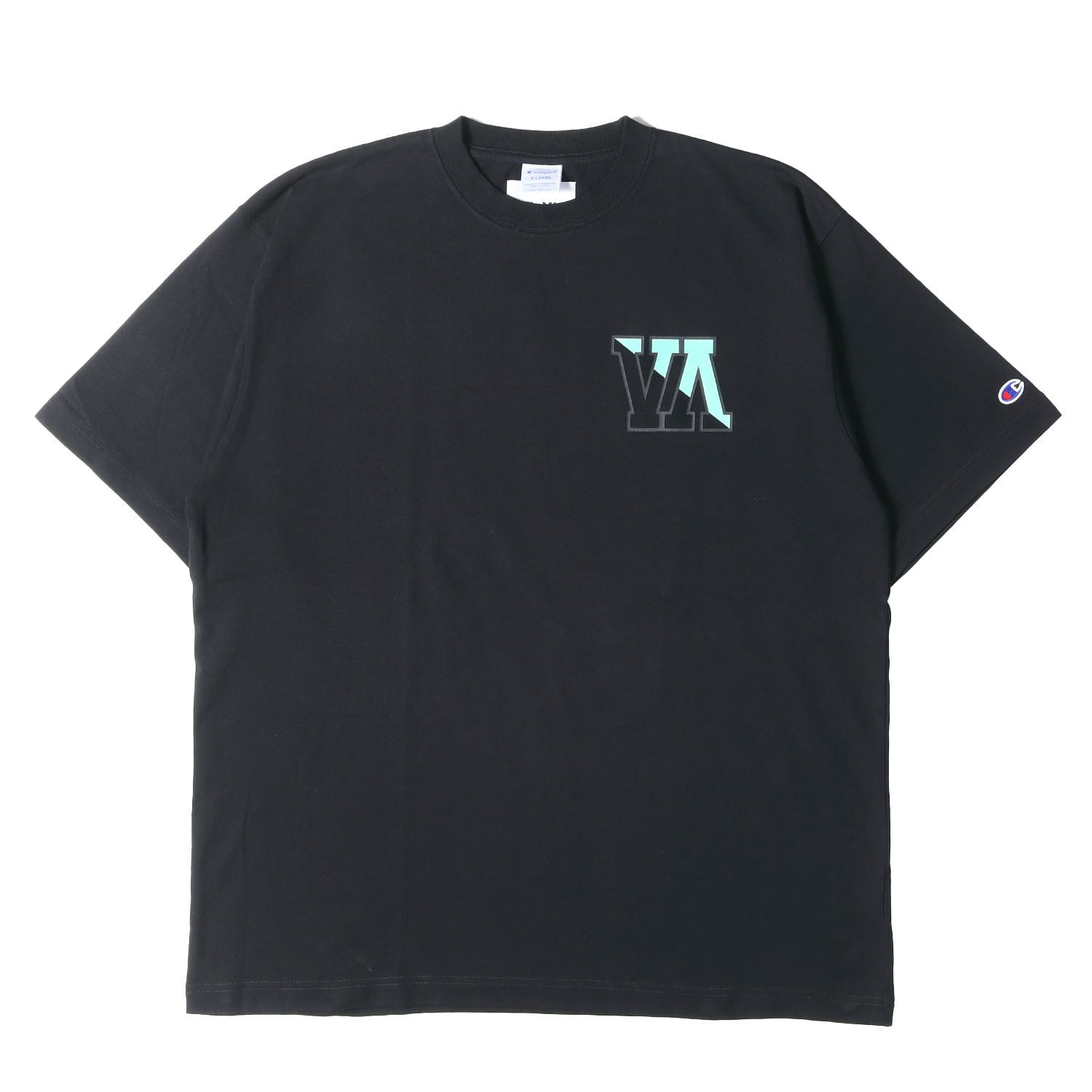 V.A. ヴイエー Tシャツ ブラック 黒 サイズ:XL | Champion ロゴプリント ヘビー Tシャツ(S/S Tee - 002) | トップス カットソー 半袖 | コラボ【メンズ】【中古】 7,995円