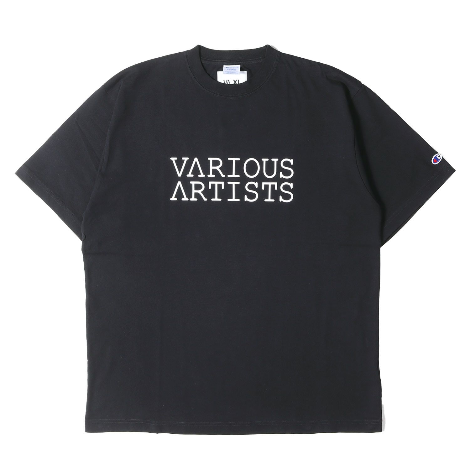 【美品】V.A. ヴイエー Tシャツ ブラック 黒 サイズ:XL | Champion ロゴプリント ヘビー Tシャツ (S/S Tee - 001) | トップス カットソー 半袖【メンズ】【中古】