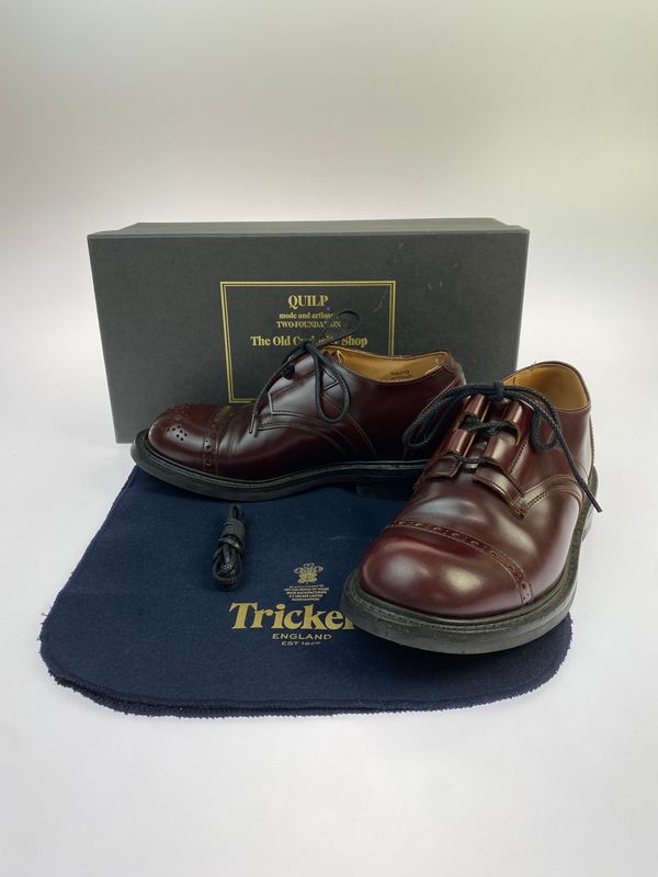 【中古品】 QUILP by TRICKER'S クイルプ バイ トリッカーズ PUNCHED CAP GHILLIE SHOES M7704 パンチドキャップ ギリーシューズ 革靴 ビジネスシューズ 【164-260523-kk-11-min】