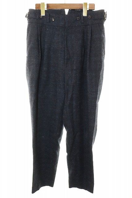 アンダーカバー UNDERCOVER 17AW ブレンウォッシュ期 ウールスラックスパンツ サイズ 3 ネイビー 【ブランド古着ベクトル】【中古】●260523