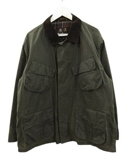 バブアー Barbour ヘリテージ + 4ポケット ユーティリティ ジャケット L ミリタリー セージ