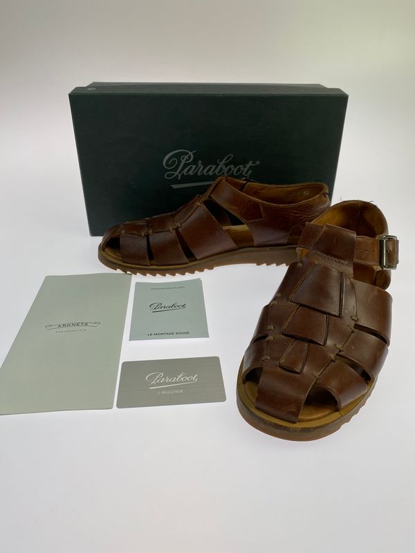 【中古品】 Paraboot パラブーツ PACIFIC SPORT 123317 パシフィックスポーツ レザー スポーツサンダル 靴 グルカサンダル 【164-260523-kk-12-min】
