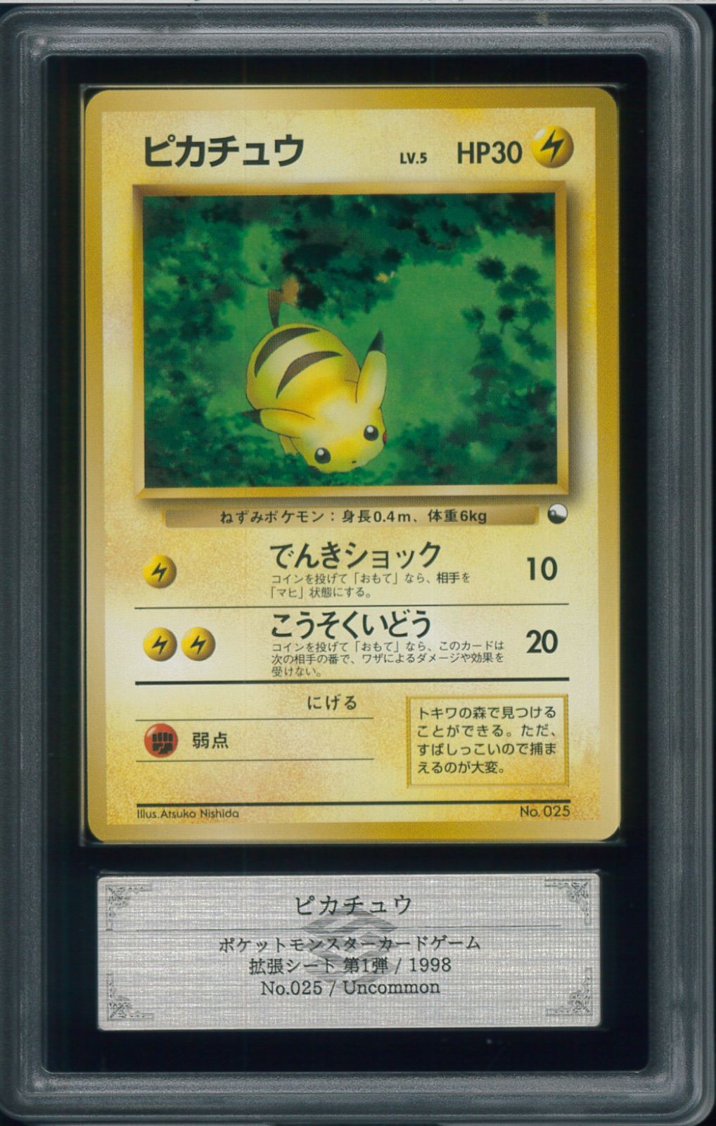 ARS10　ピカチュウ　LV5　旧裏　旧裏面　非光沢　クイックスターター※銘鈑エラー　希少　pikachu　No.25　ポケモンカード　P003137