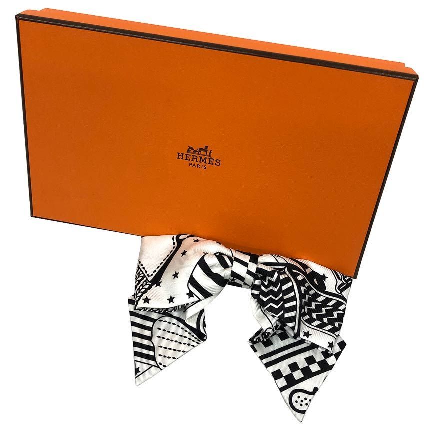 未使用 HERMES エルメス リボン バレッタ グルネル PM ジグザグ