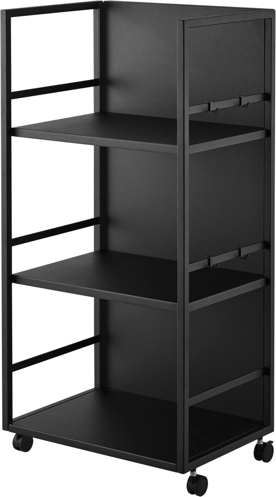 山崎実業(Yamazaki) 目隠し ワゴン L ブラック W42×D32×H84.5cm(キャスター含む) タワー tower 隠す収納 収納ワゴン キャスター付き 1420as e33dce26