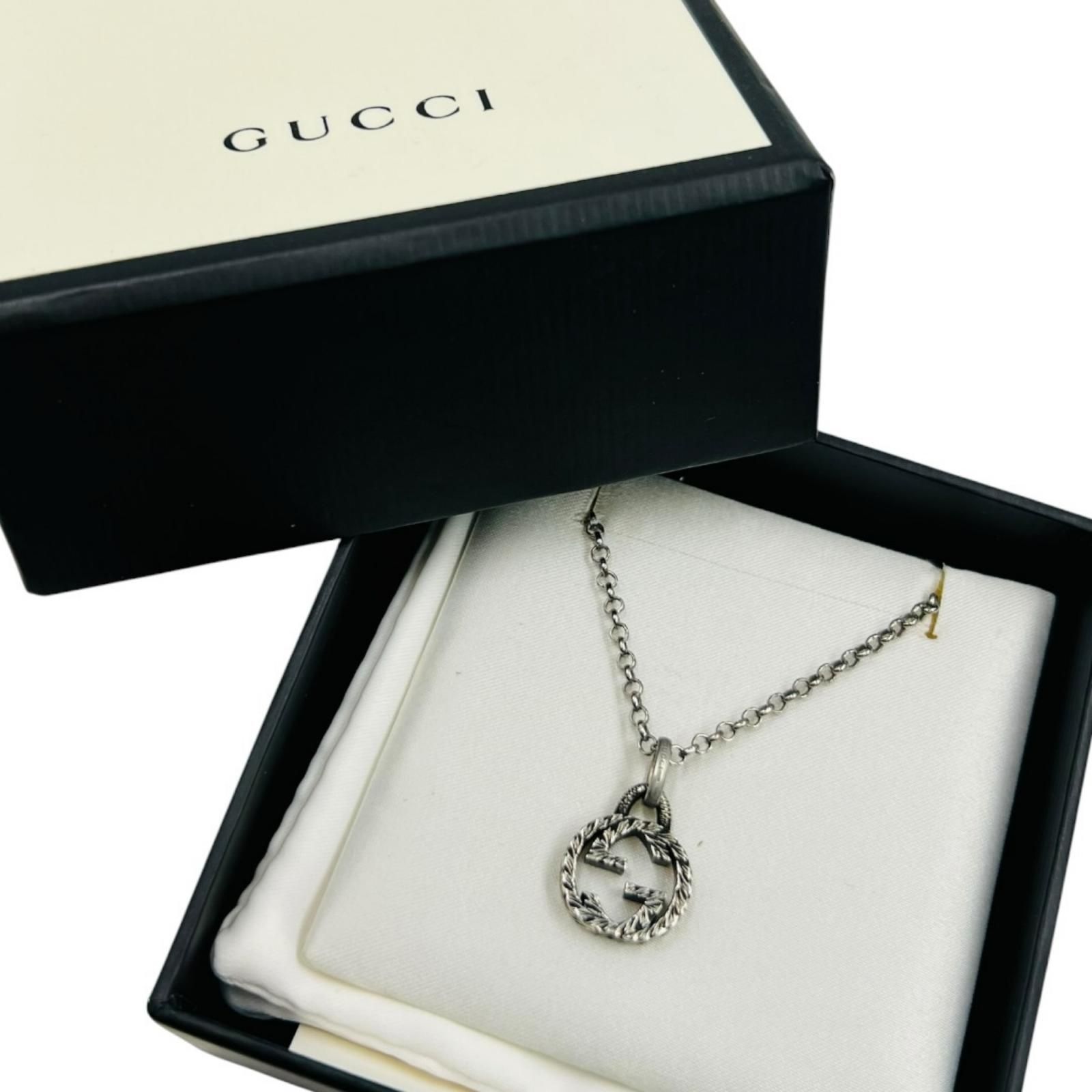 GUCCI　グッチ ネックレス インターロッキングG アラベスク シルバー925　Ag silver