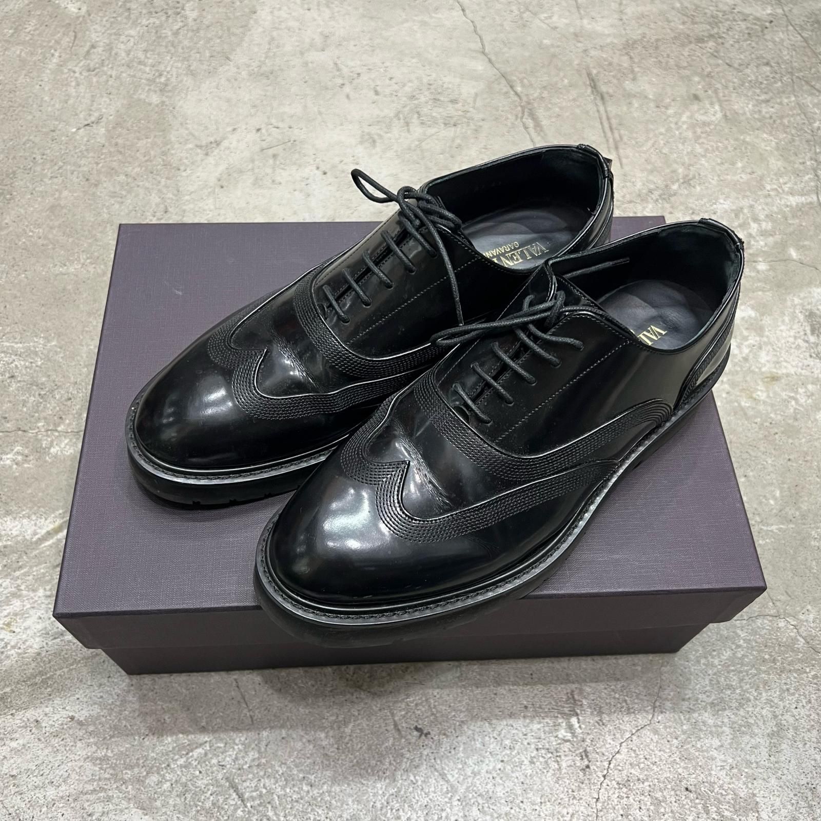 VALENTINO ウィングチップ レザーシューズ 短靴 ドレスシューズ ヴァレンティノ RY2S0B45 41 26cm （15806M）