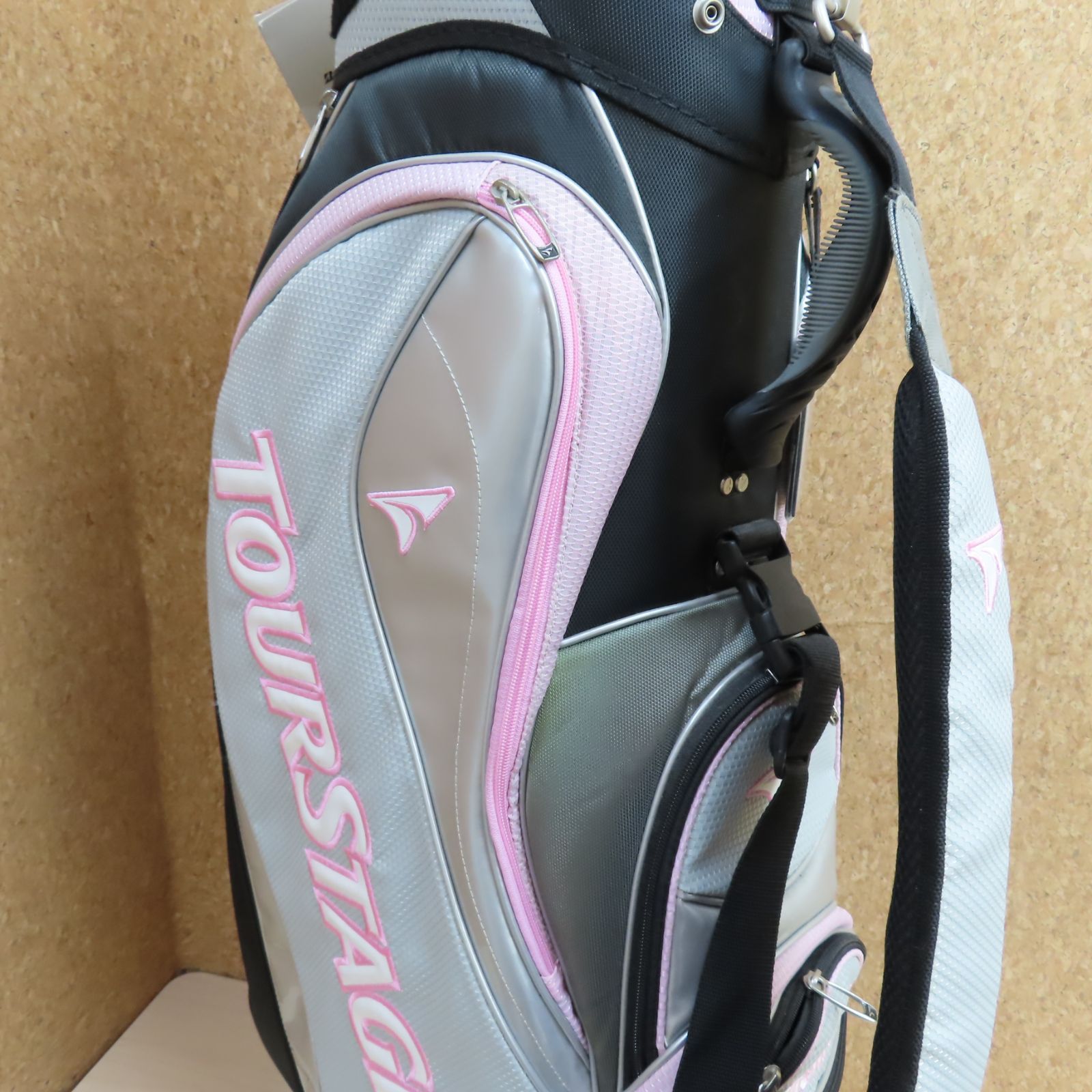 TOURSTAGE キャディバッグ ピンク ゴルフ ブリヂストン BRIDGESTONE TOURSTAGE 軽量タイプ キャディ