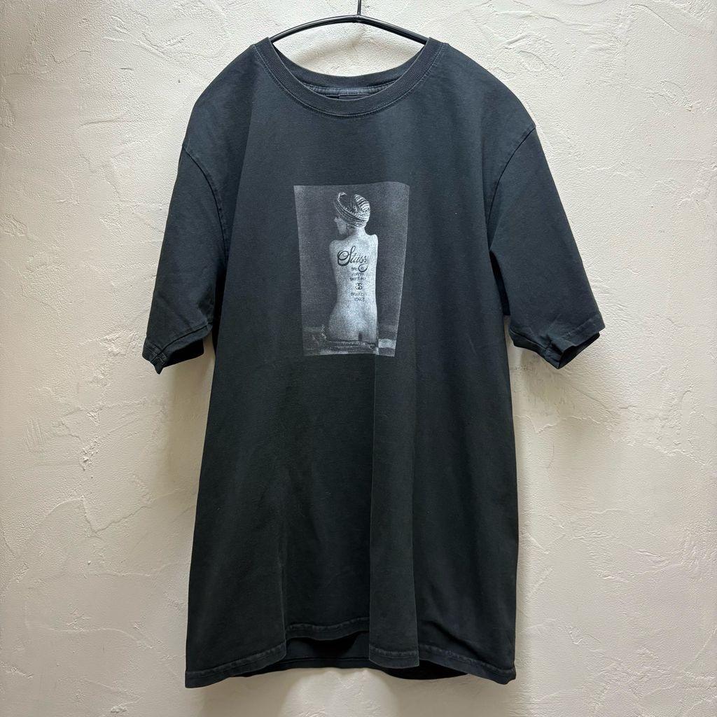 STUSSY ステューシー LE VIOLON PIG DYED TEE 半袖Tシャツ ブラック size:M【代官山B05】