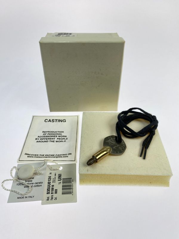 【中古品】 Maison Martin Margiela メゾンマルタンマルジェラ 50ペンスコイン ネックレス S35UU0124 S10916 アクセサリー 【192-260523-kk-19-min】
