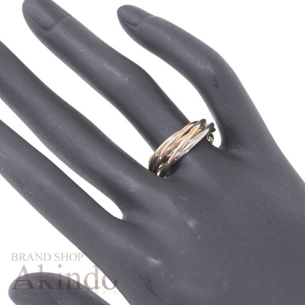 新品同様】カルティエ トリニティ リング 7連 K18 YG WG PG #52 12号