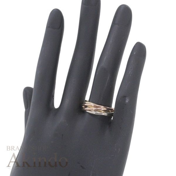 新品同様】カルティエ トリニティ リング 7連 K18 YG WG PG #52 12号