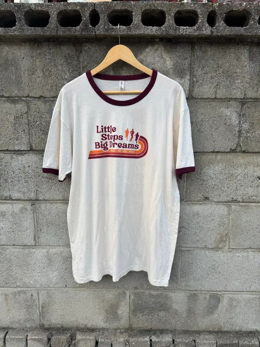 ヴィンテージ プリンティング リンガーTシャツ 半袖 Tシャツ XL