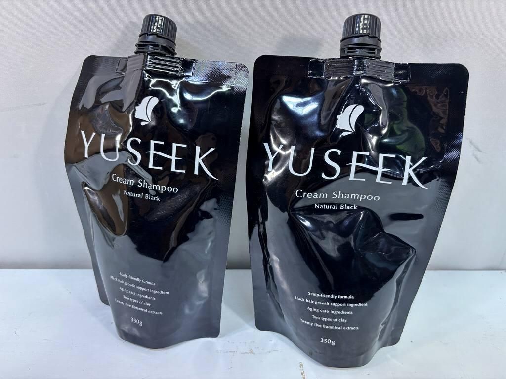 s26t-0029y【中古】【未開封】【未使用】YUSEEK　ユーシーク　クリームシャンプー　ナチュラルブラック　2個　2個セット　セット　まとめ