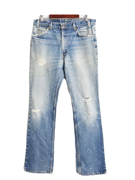 90s USA製 リーバイス 517 ブーツカット デニム パンツ 36 34 オールド ジーンズ ジーパン フレア クラッシュ ヒゲ ダメージ オレンジタブ
