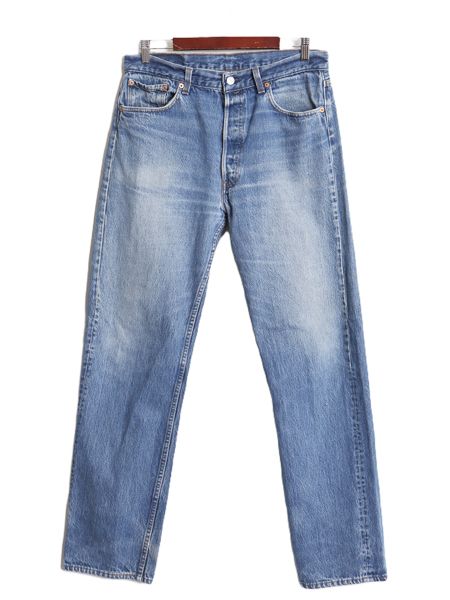 90s USA製 リーバイス 501 デニム パンツ メンズ 35 34 オールド ジーンズ ジーパン ストレート ボタンフライ アタリ ヒゲ 赤タブ ボトムス