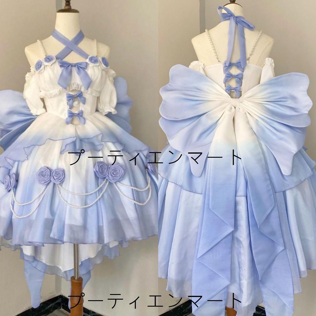 人気商品 ロリータワンピース 華ロリ ティアード コスプレ衣装 ゴシック 仮装 エレガント