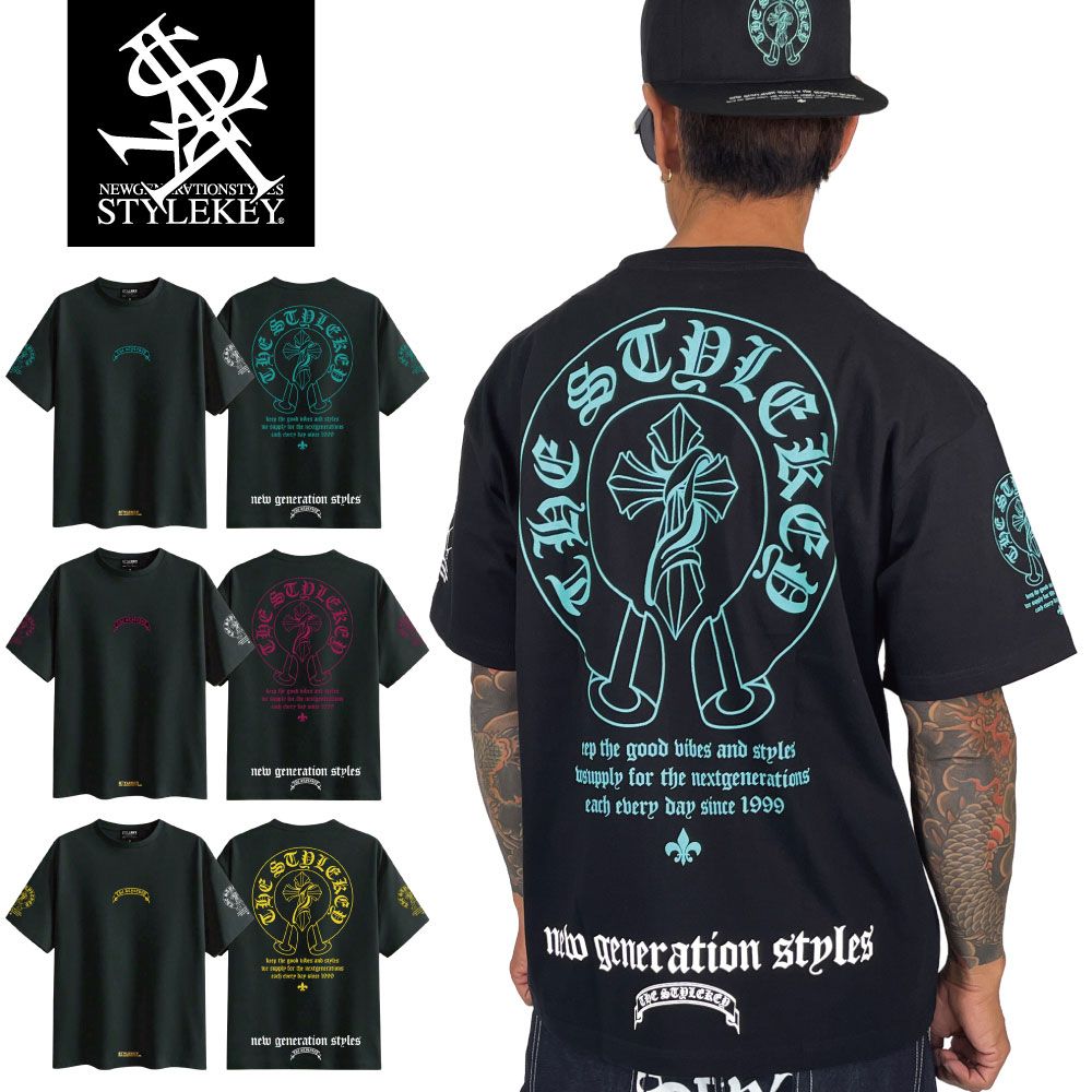 STYLEKEY スタイルキー 半袖Tシャツ PREMIUM GENESIS S/S TEE(SK26C5-SS01) ストリート ヒップホップ B系 ロゴ 大きいサイズ