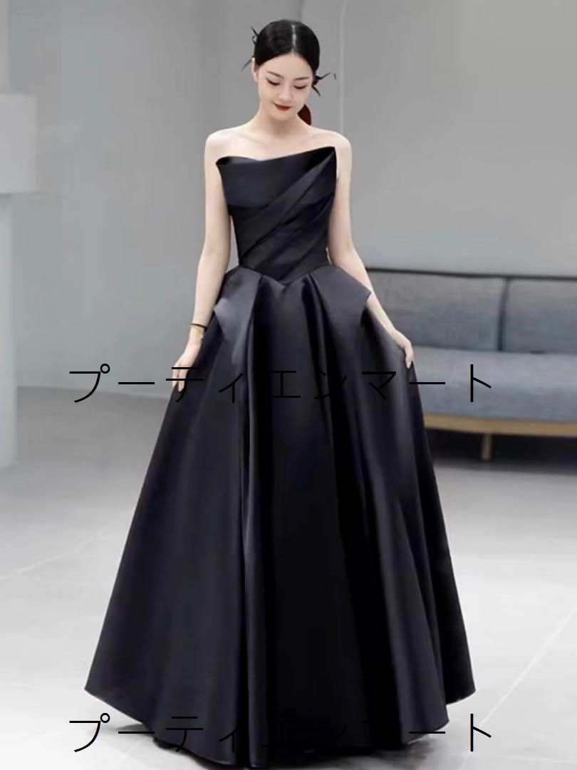 人気商品 26年新作｜シックな光沢ロングドレスパーティーー/ナイトウェディング対応★｜ロング丈｜結婚式 二次会 お呼ばれ パーティー｜ドレス｜高見え｜美シルエット｜着痩せ｜体型カバー｜上品｜華やか｜エレガント｜セクシー 9,936円