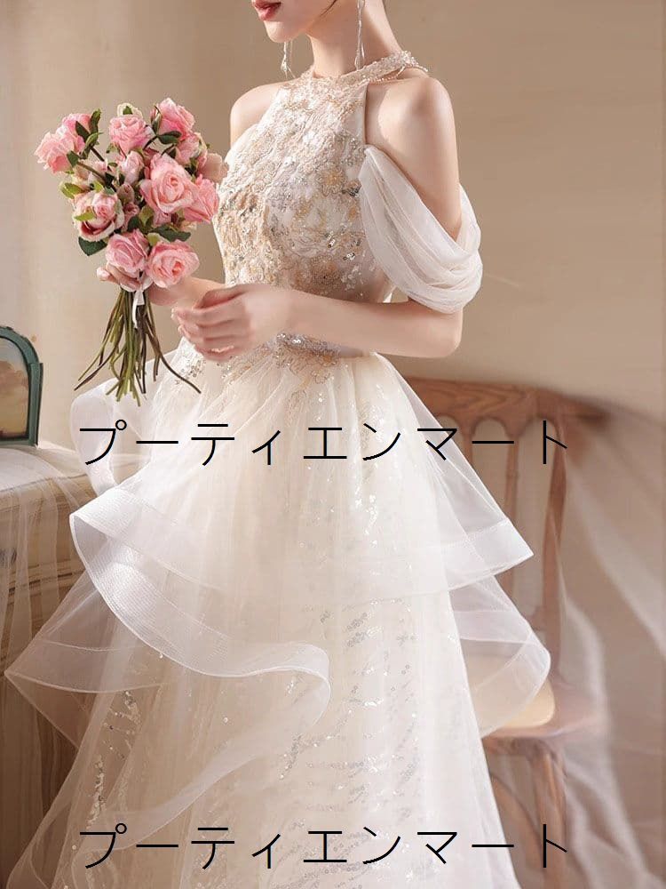 人気商品 新品 アイボリーホワイトのプリンセスドレス 清楚さと華やかさを両立
