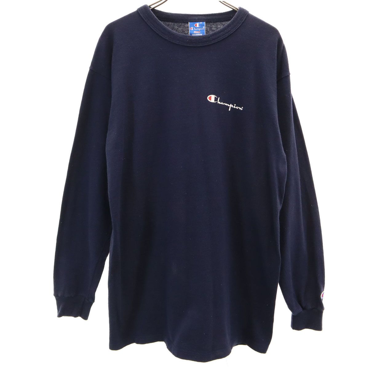 Champion チャンピオン 90s USA製 オールド 長袖 Tシャツ L ネイビー ロンT メンズ 古着