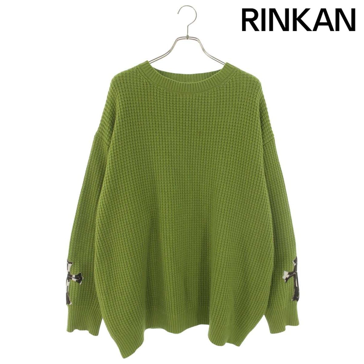 クロムハーツ HIT&RUN 袖クロスパッチカシミアニット メンズ L