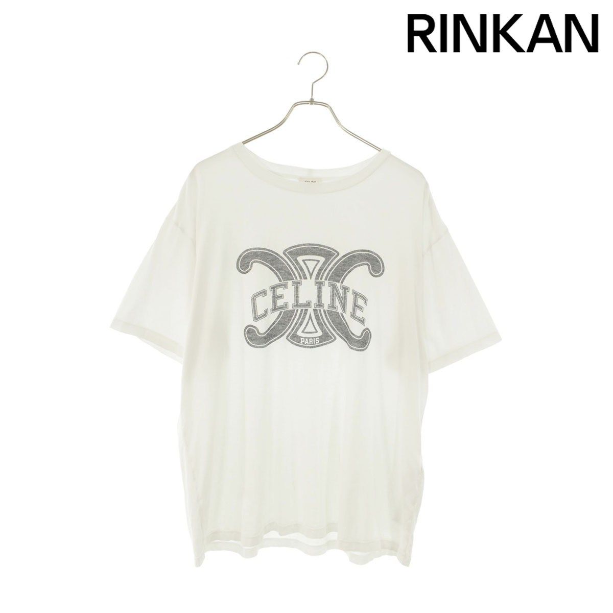セリーヌ RX0BO671Q トリオンフロゴプリントルーズフィットTシャツ メンズ L