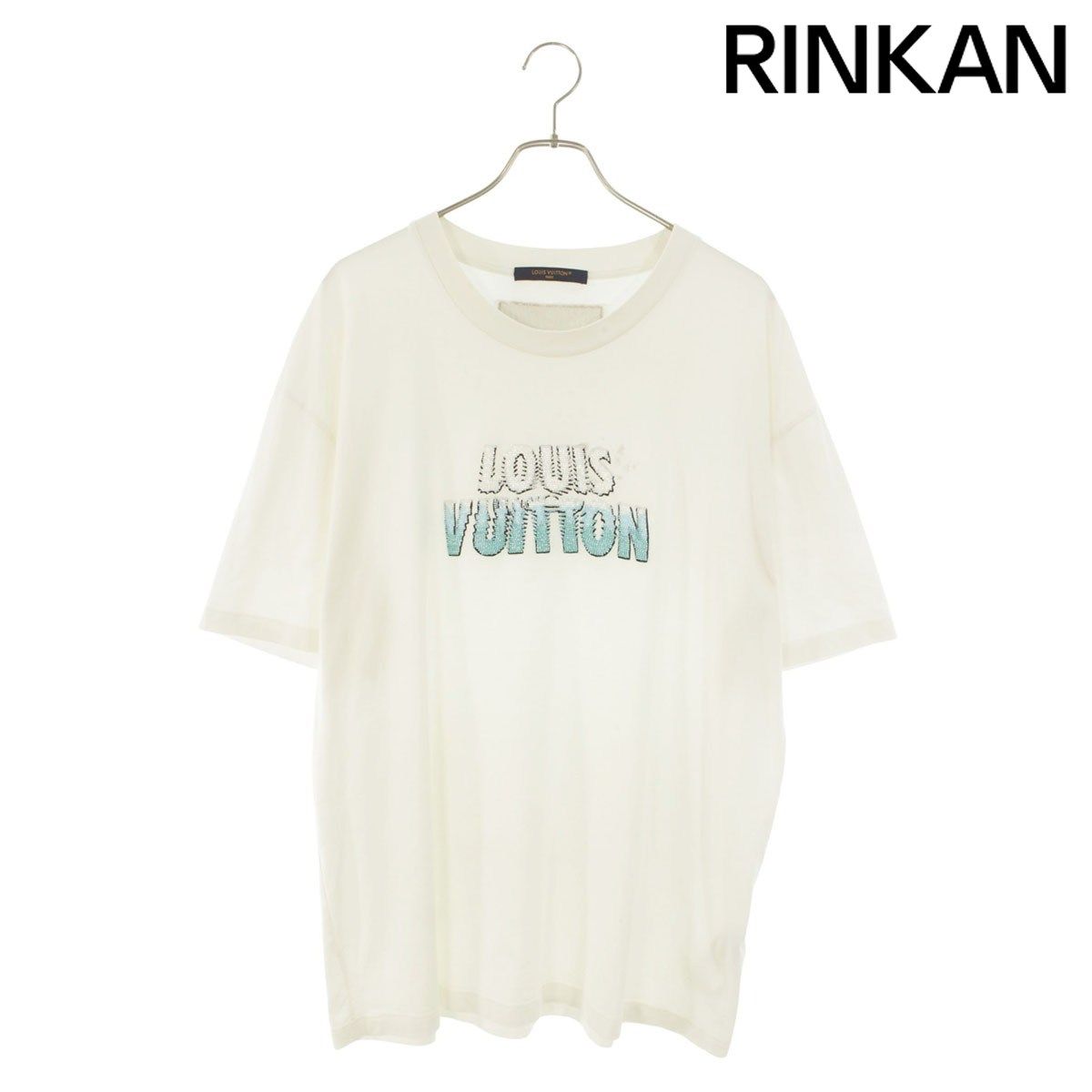 ルイヴィトン 23AW RM232M NPG HPY35W エンブロイダードビーズロゴTシャツ メンズ 4L