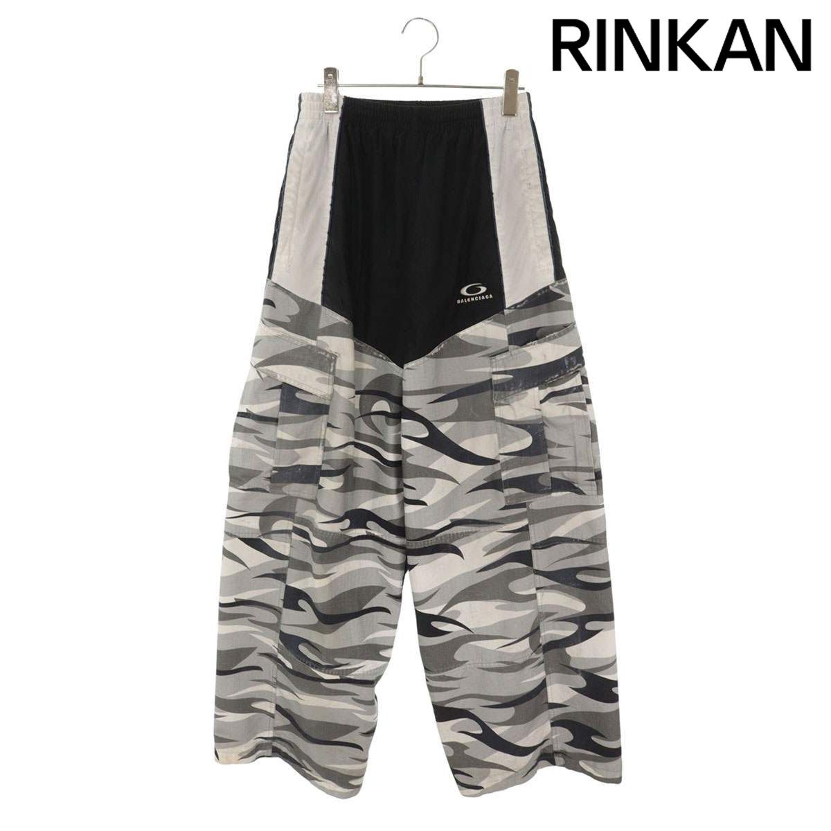 バレンシアガ 838829 TSM02 CUT-UP TRACKSUIT PANTS カットアップ ドッキング トラック カーゴロングパンツ メンズ XXS