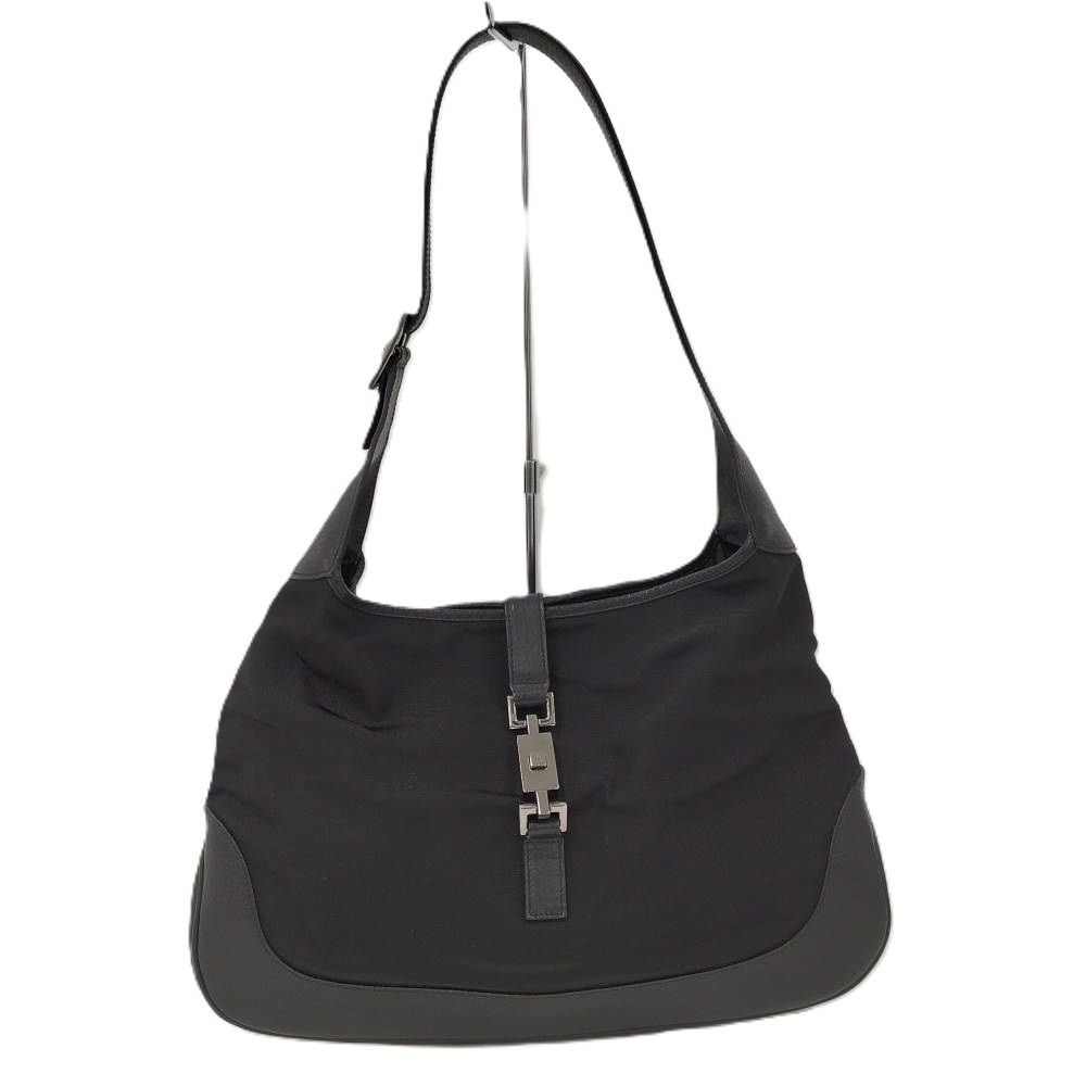 GUCCI ジャッキー ワンショルダーバッグ ナイロン レザー ブラック 001・3346・001998