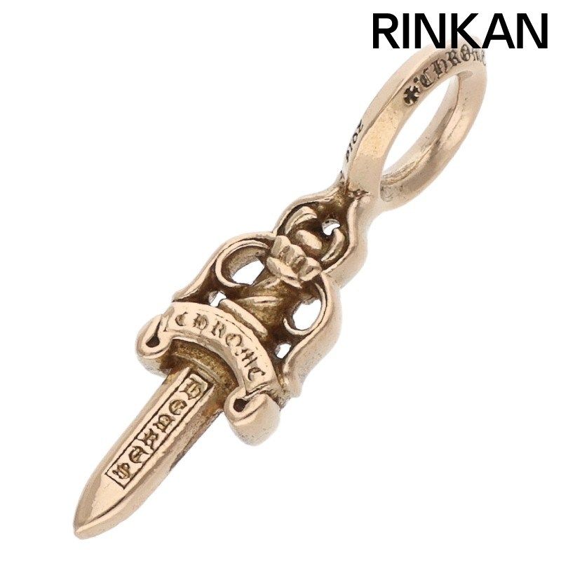 クロムハーツ 22K STACK DAGGER V2/ダガースタックチャーム ゴールドネックレストップ メンズ