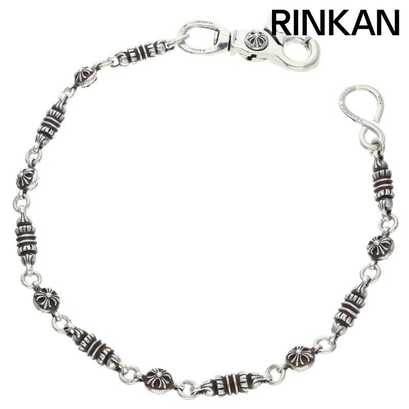 クロムハーツ BRL/CRS LONG-S/1クリップロングバレルクロスボールリンク シルバーウォレットチェーン メンズ 7LINK