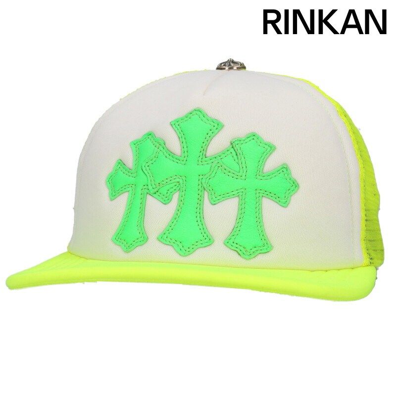 クロムハーツ TRUCKER CAP/レザーパッチトラッカー 3セメタリークロスパッチメッシュ帽子 メンズ ONE SIZE