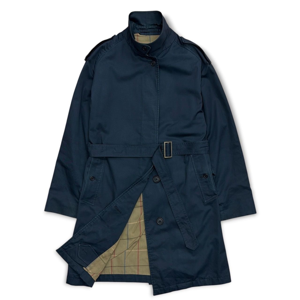 【Burberrys】一枚袖　バーバリー　別注　ライダーコート　ネイビー　トレンチコート loden-frey