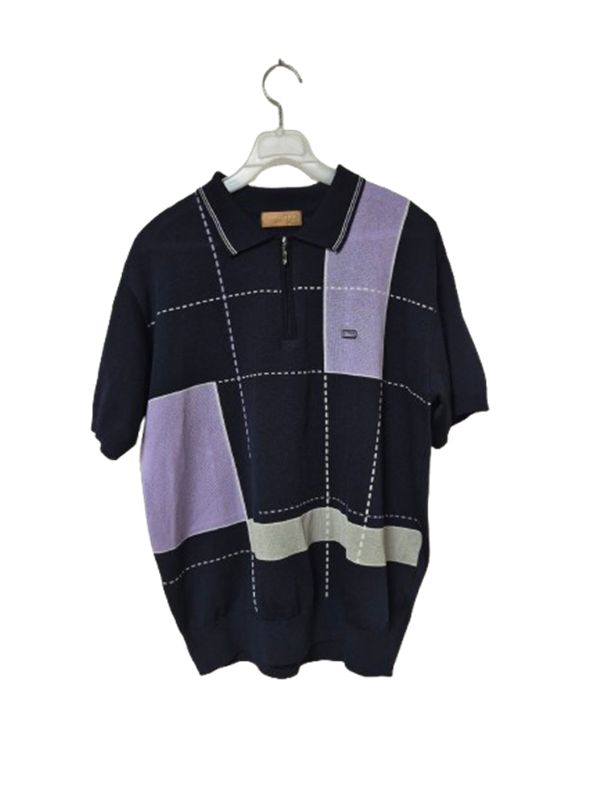 PARKLAND(パークランド) 正規品 メンズ ハーフジップ カラースネック 半袖 Tシャツ100