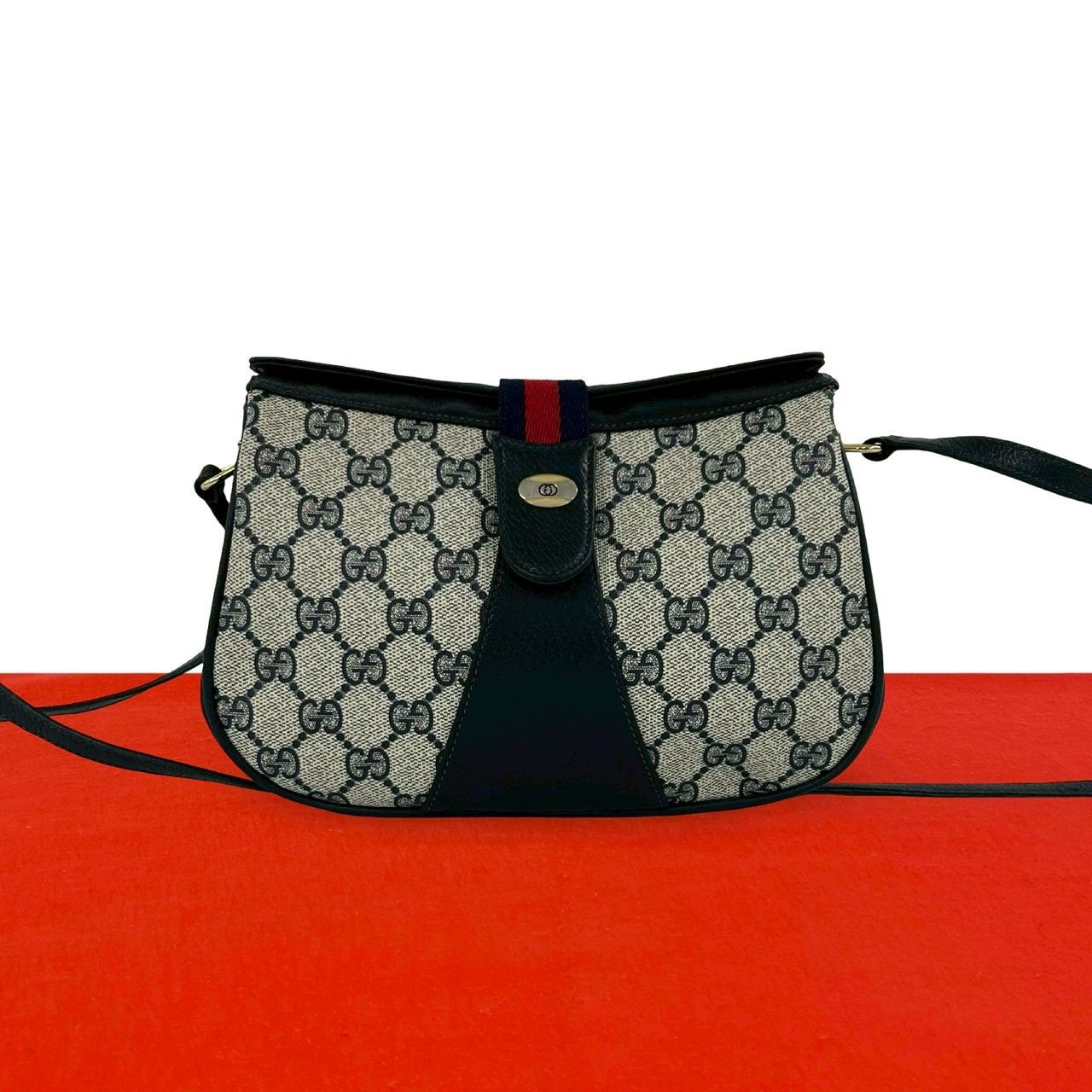 極 美品 GUCCI グッチ オールドグッチ ヴィンテージ シェリーライン GG