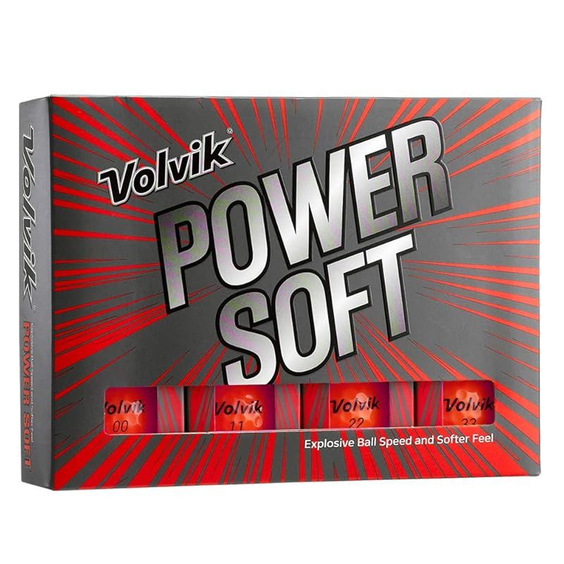 Volvik POWER SOFT ゴルフボール ボルビック パワーソフト 1ダース 12球 USA直輸入品 レッド
