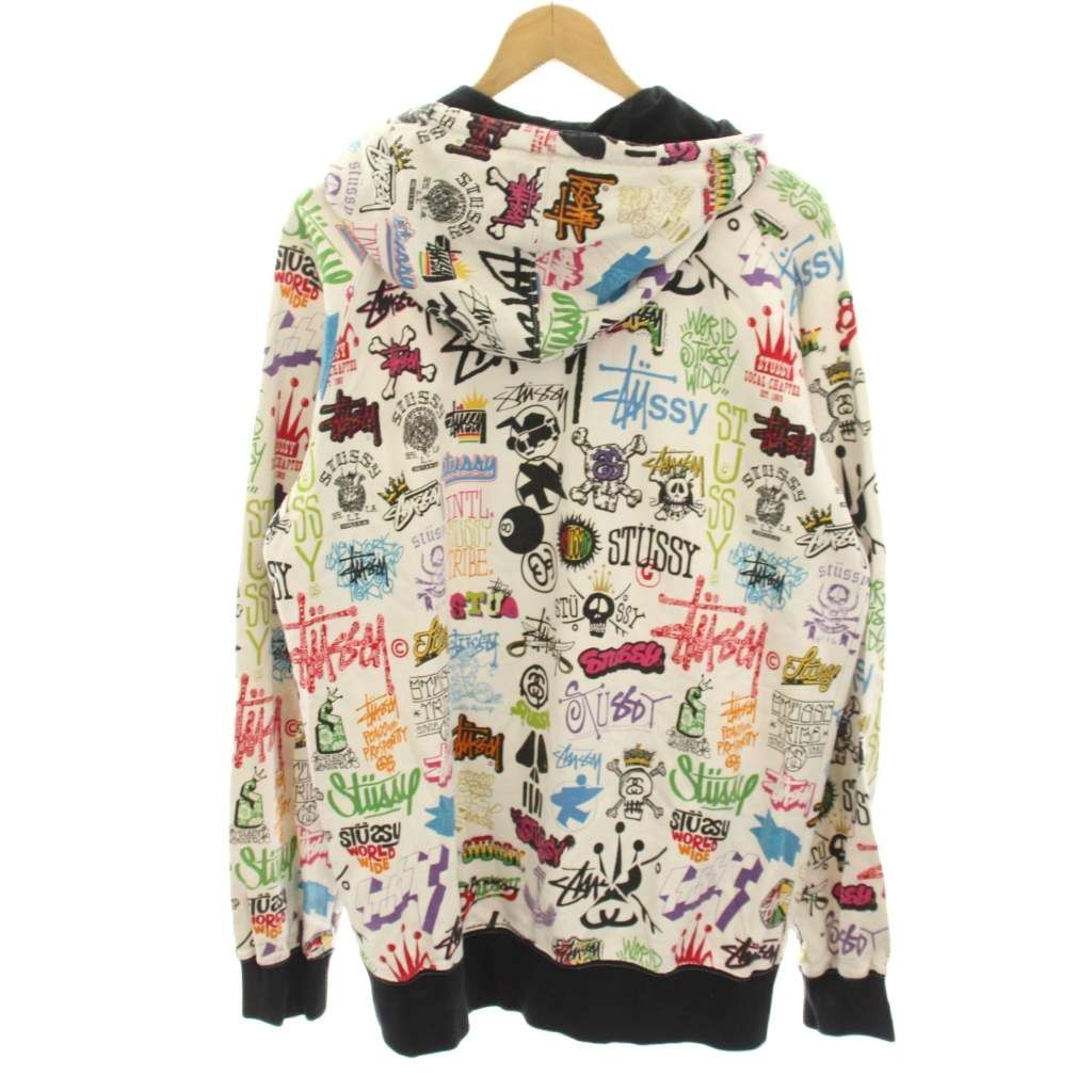 STÜSSY STUSSY ブラック フード付きパーカー M ステューシー SLY 