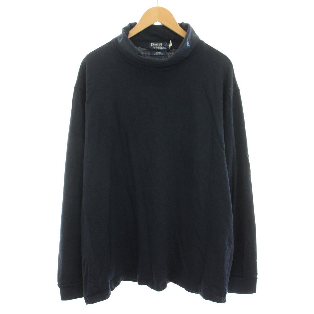 ポロ バイ ラルフローレン Polo by Ralph Lauren ビームス BEAMS別注 ロンT Tシャツ カットソー ハイネック 長袖 ポニー刺繍 XL 紺 ネイビー /YT